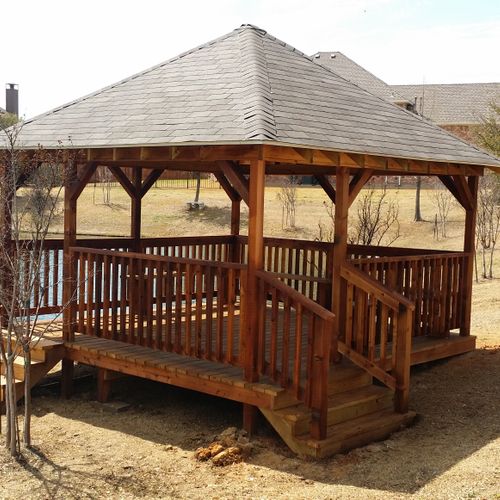 Custom built pergola