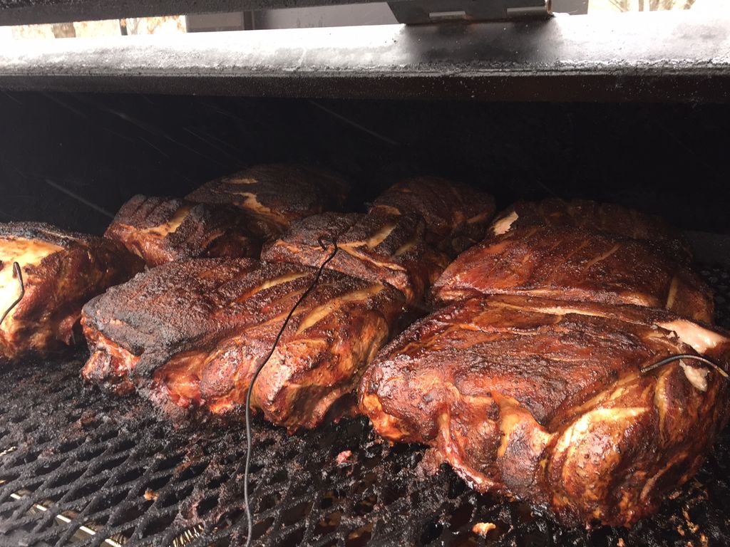 Pork Butts Ready to come off