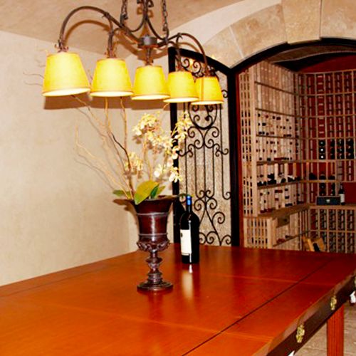 Wine Cellar: Custom Snooker Table and Lighting Des