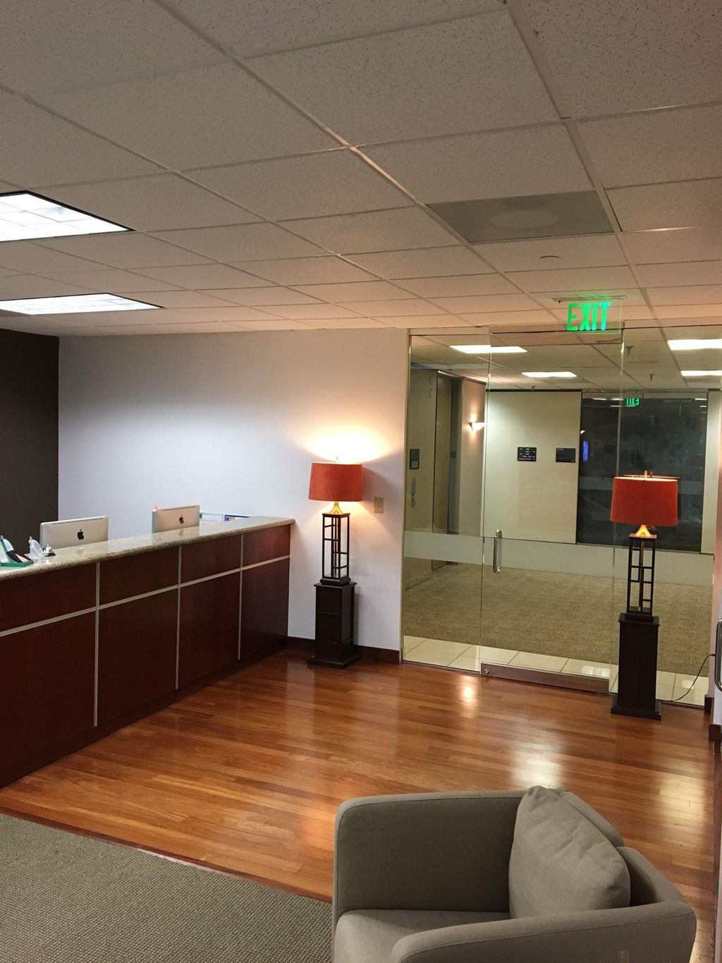 5000 sq ft space with 3 different flooring types