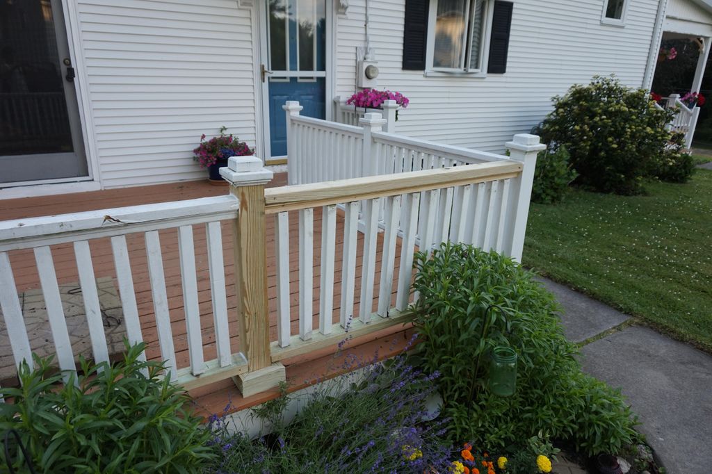 Deck Repair - Remove rotted sections of railing, c