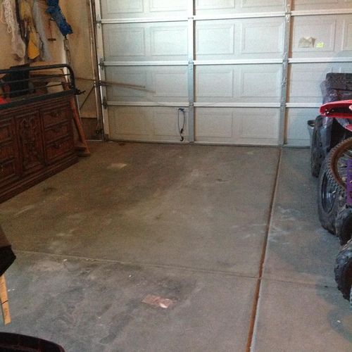 This is the garage after cleaning and organizing w
