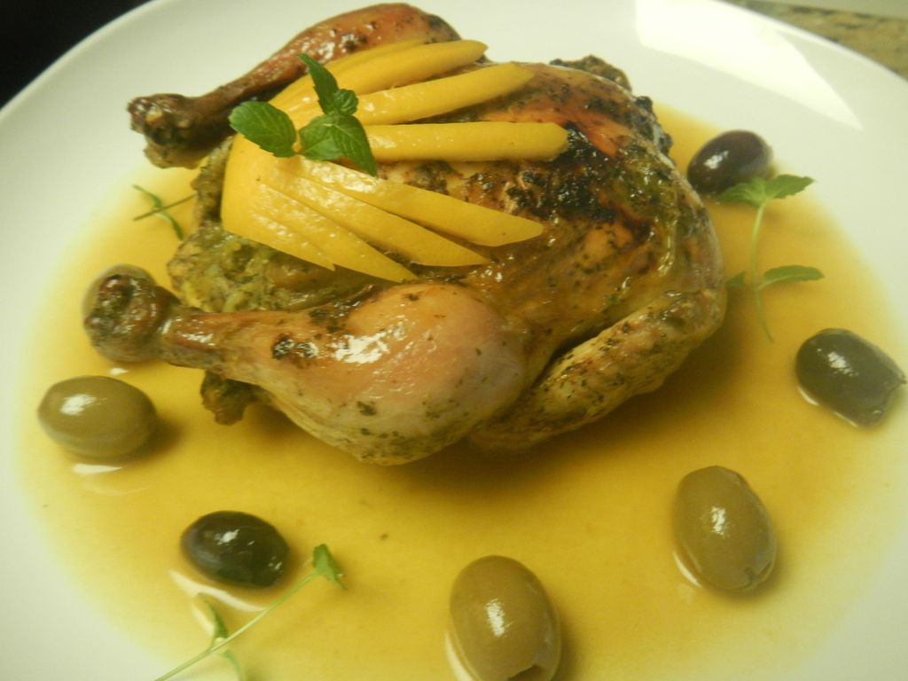 Roasted marinated chicken with preserved lemon, ol