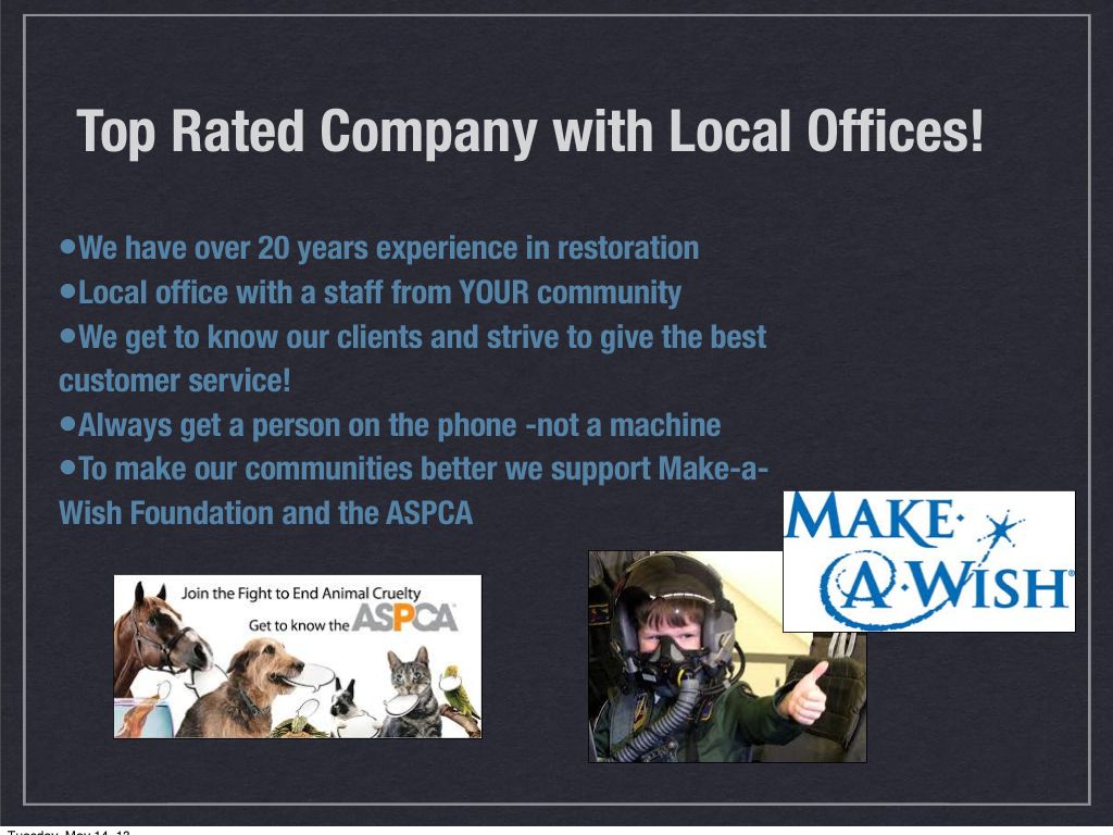 We are a proud supporter of national and local cha