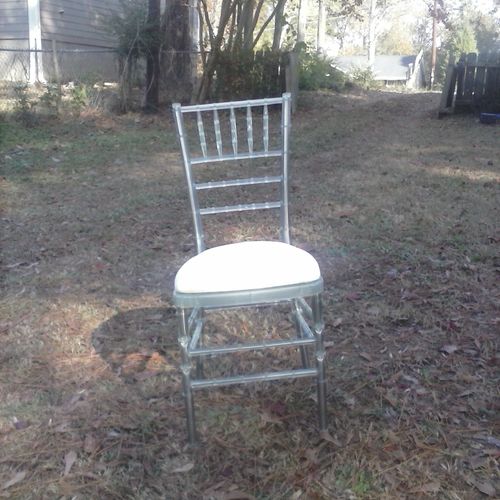 clear chavari chair with ivory seat