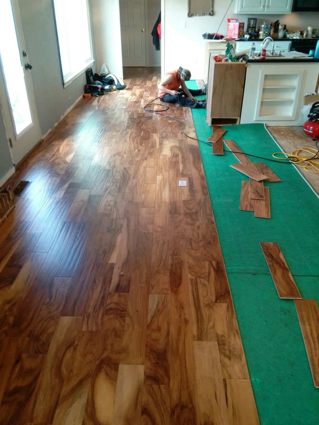 Laid 2000 sqft of hardwood