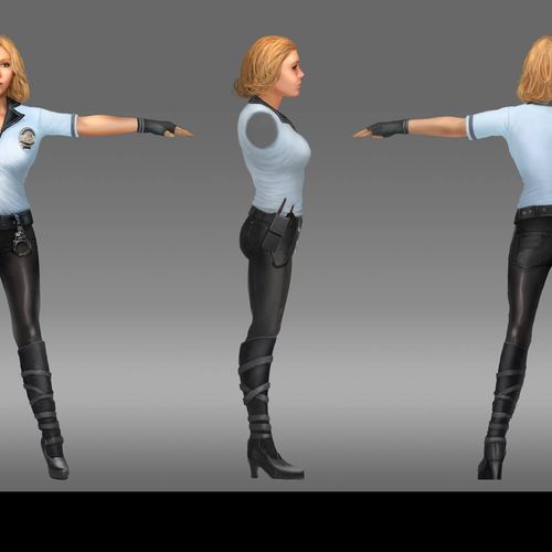 Police woman character