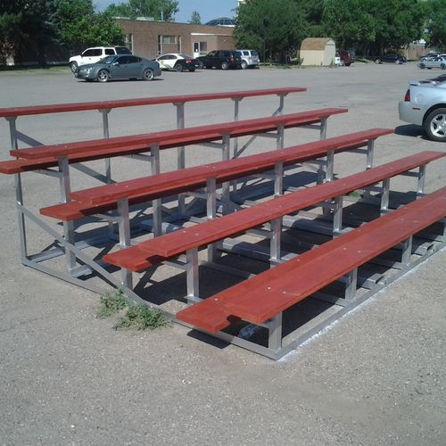 5 tier bleacher I fabricated and painted for Shosh