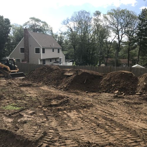 Site work in Millis, MA 

Regrading of back yard 