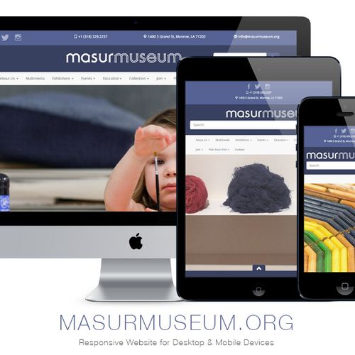 Responsive website for the Masur Museum of Art. Th