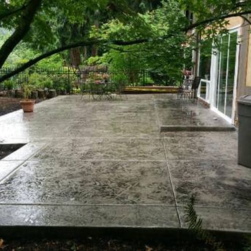 Stamped, Colored & Sealed Concrete Patio