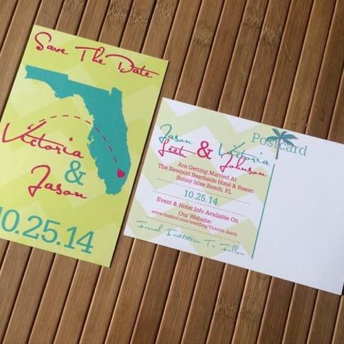 Save The Dates
Postcard Style