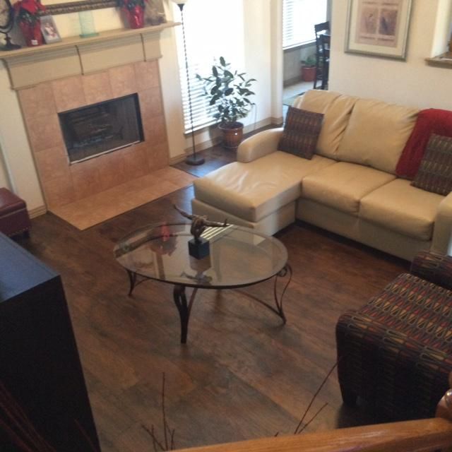 This home had carpet previously, but after the flo