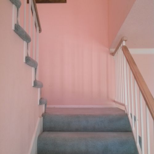 painted stair case. 