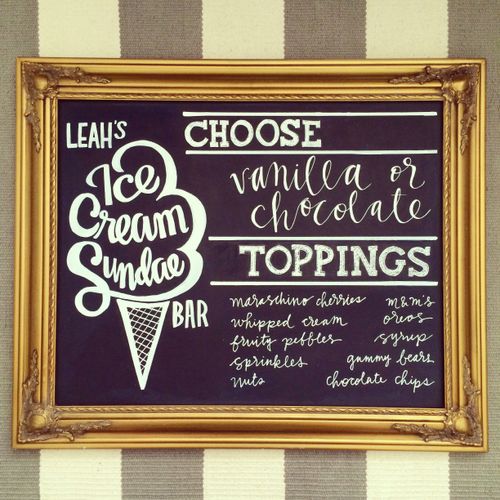 Chalkboard Art: Sign for an Ice Cream Bar
