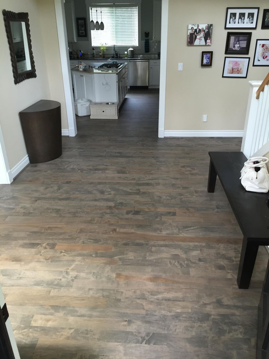 Originally an ordinary yellow maple floor.  Now a 