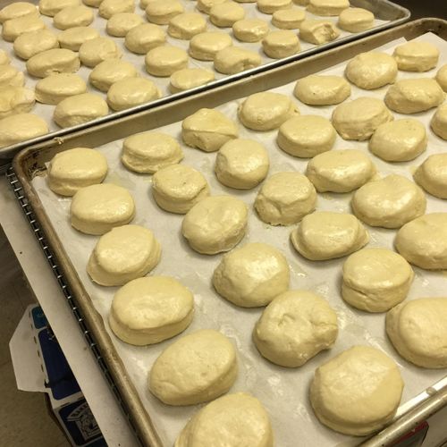 Homemade biscuits for 230 people. They all disappe