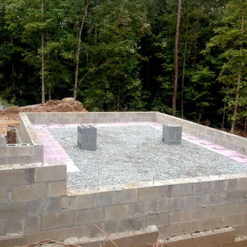 Footing, Block Foundation, Piers and slab insulati