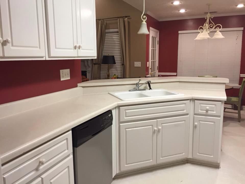 Before picture of the kitchen remodel
