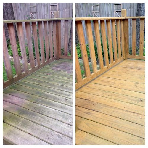 Before and after of a deck that was in desperate n