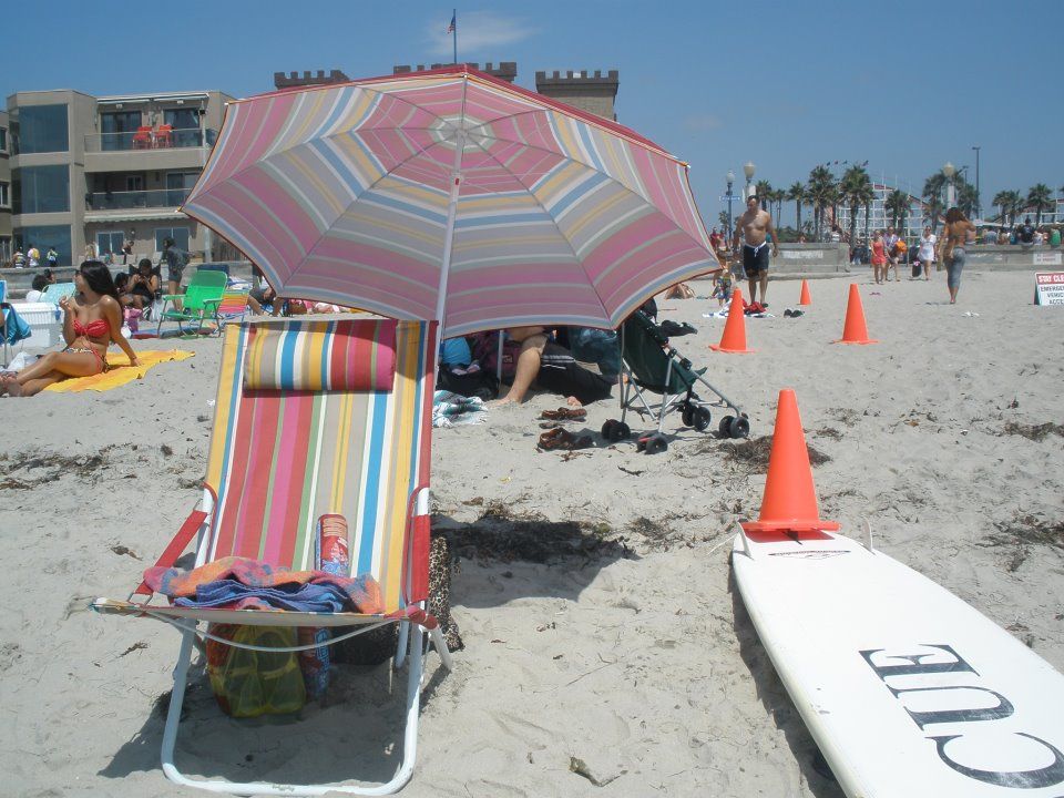 On my free time, I relax on the beach.