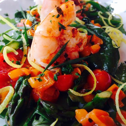 Shrimp Scampi Salad