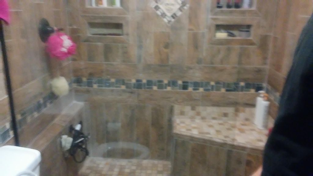 shower with single handle valve and two shower hea