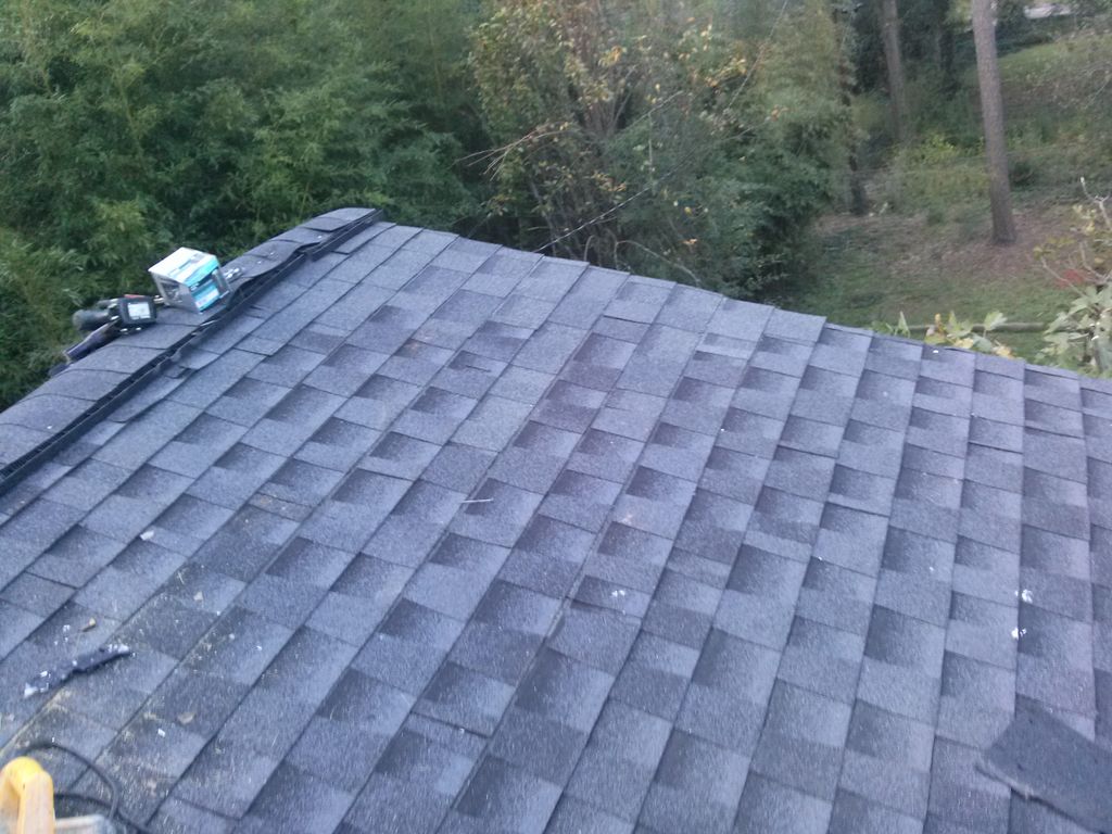 The finished roof.