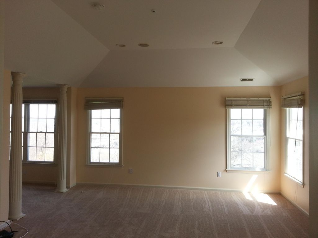 Master bedroom. Ceiling, walls, columns and trim p