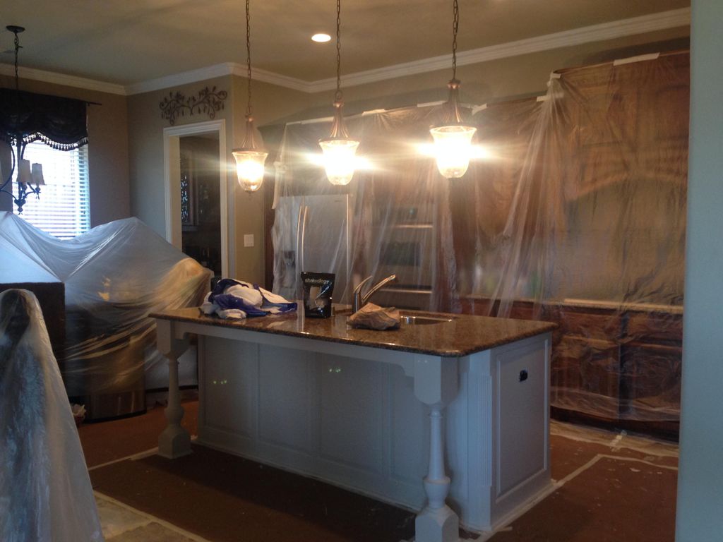 Kitchen cabinet painting. heavy focus on prep work