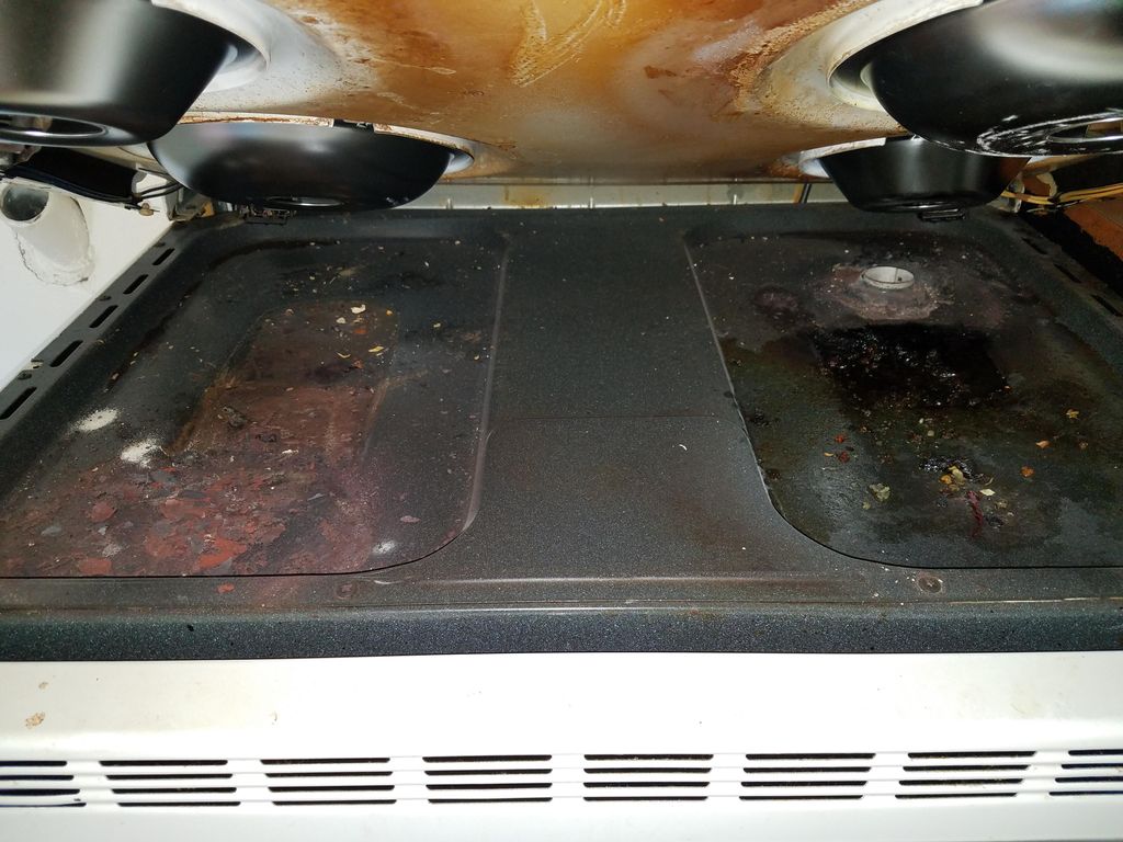 Under the hood of the stove before