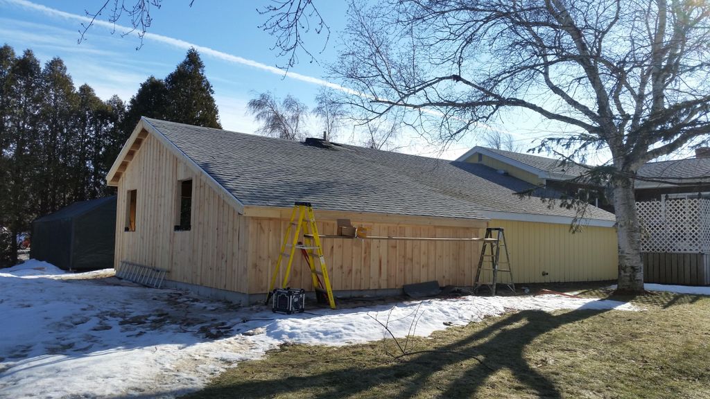 board and batten garage addition 