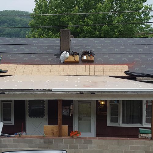 neighbors roof during all new roof replacement.