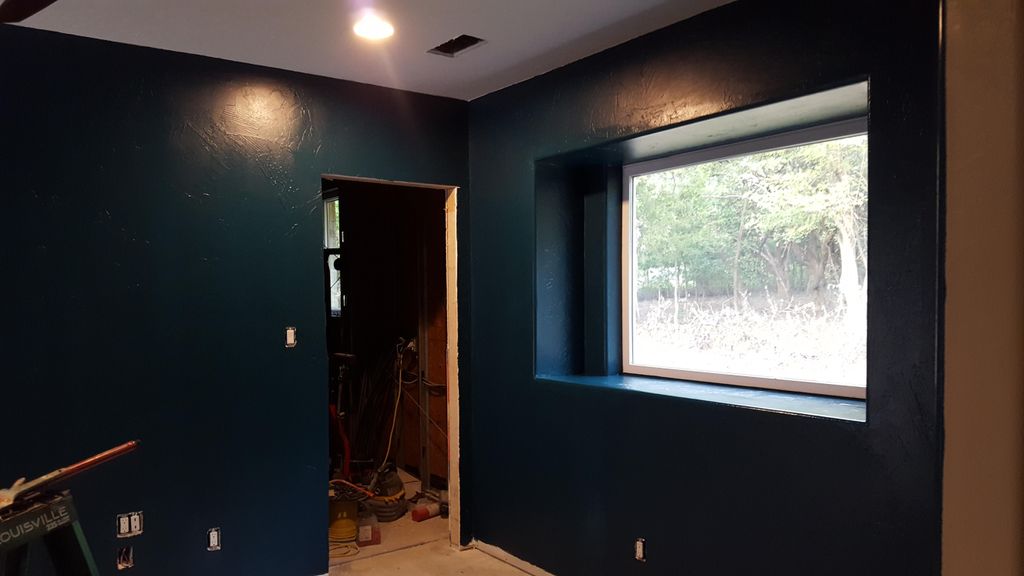 house #1 drywall, texture, and paint/ dining room 