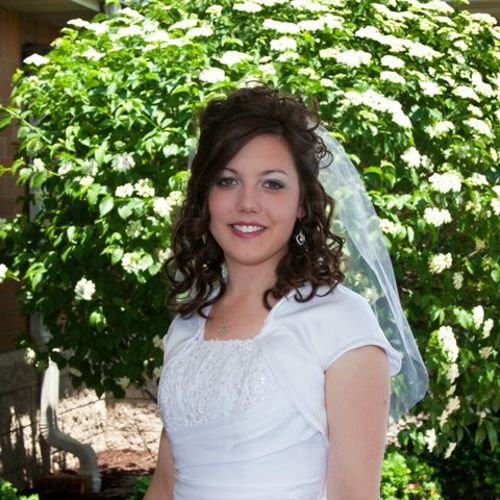 Bride Audrey after her makeover by me :)