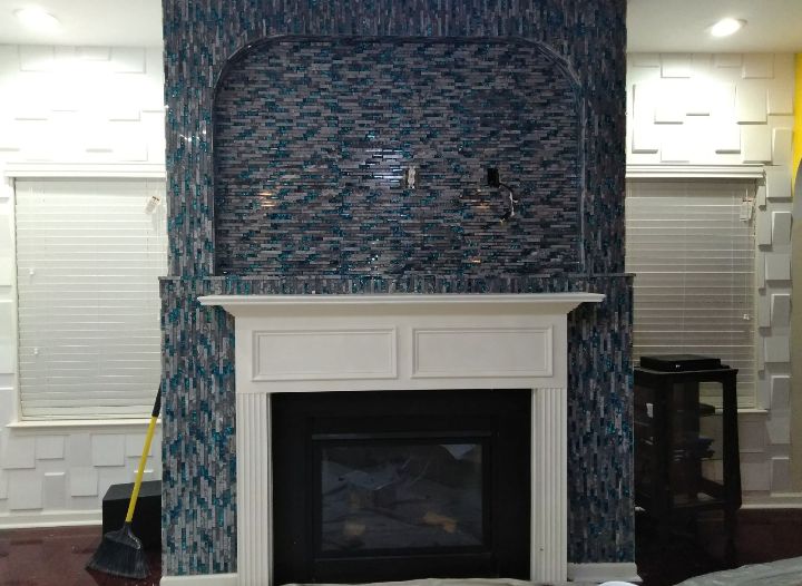 Tile Installation to Firewall.