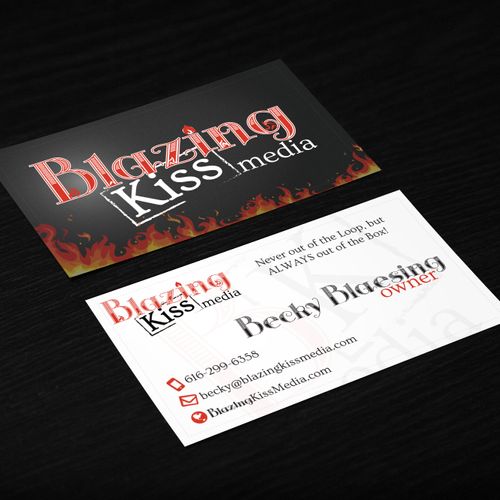 Blazing Kiss Media - Business Card & Logo Design (