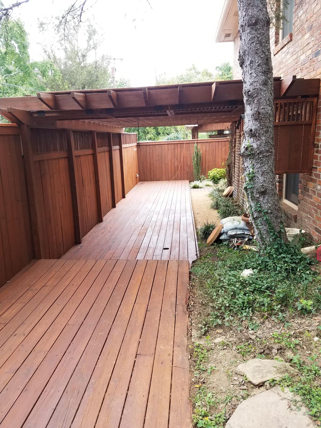 Stained finish product.