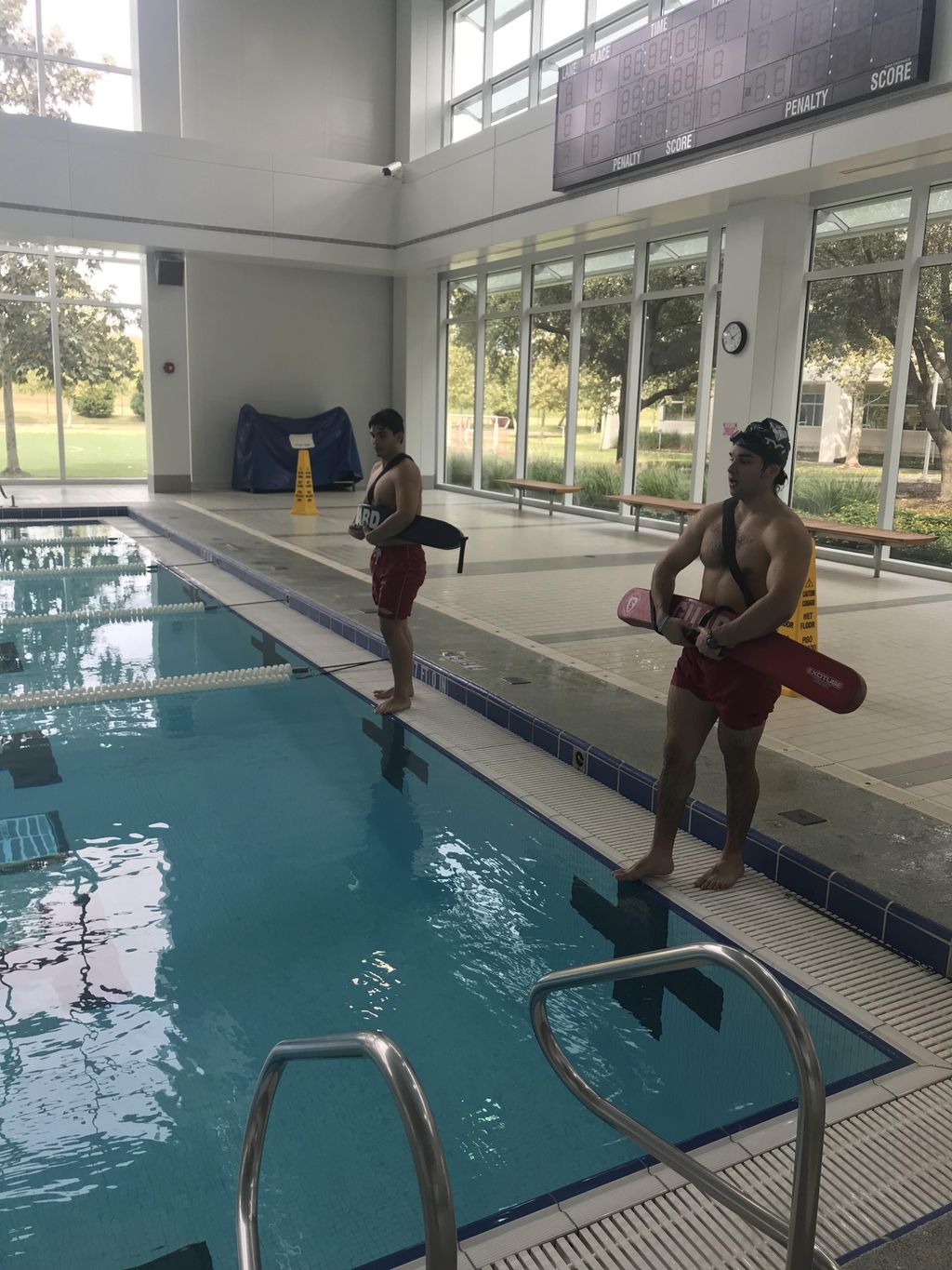 Teaching a Lifeguarding class. 