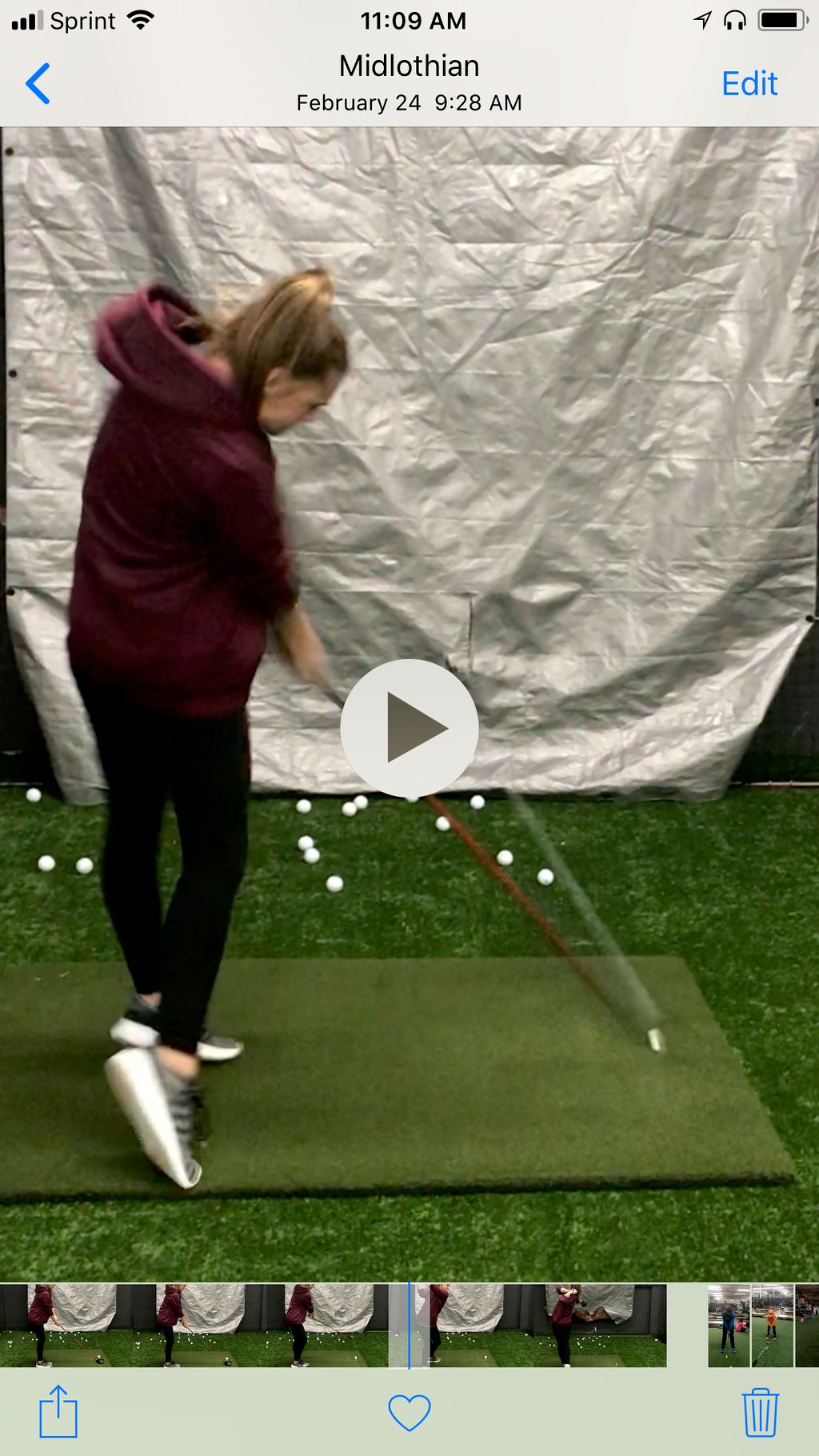 Video of Yana working on finish with the driver