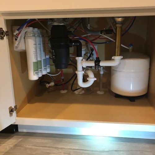 Reverse Osmosis Installation under Sink
