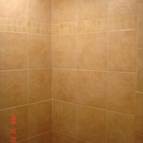 added new tiled bathroom