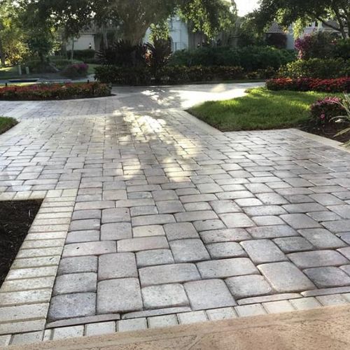 Pressure Cleaned and Sealed Pavers