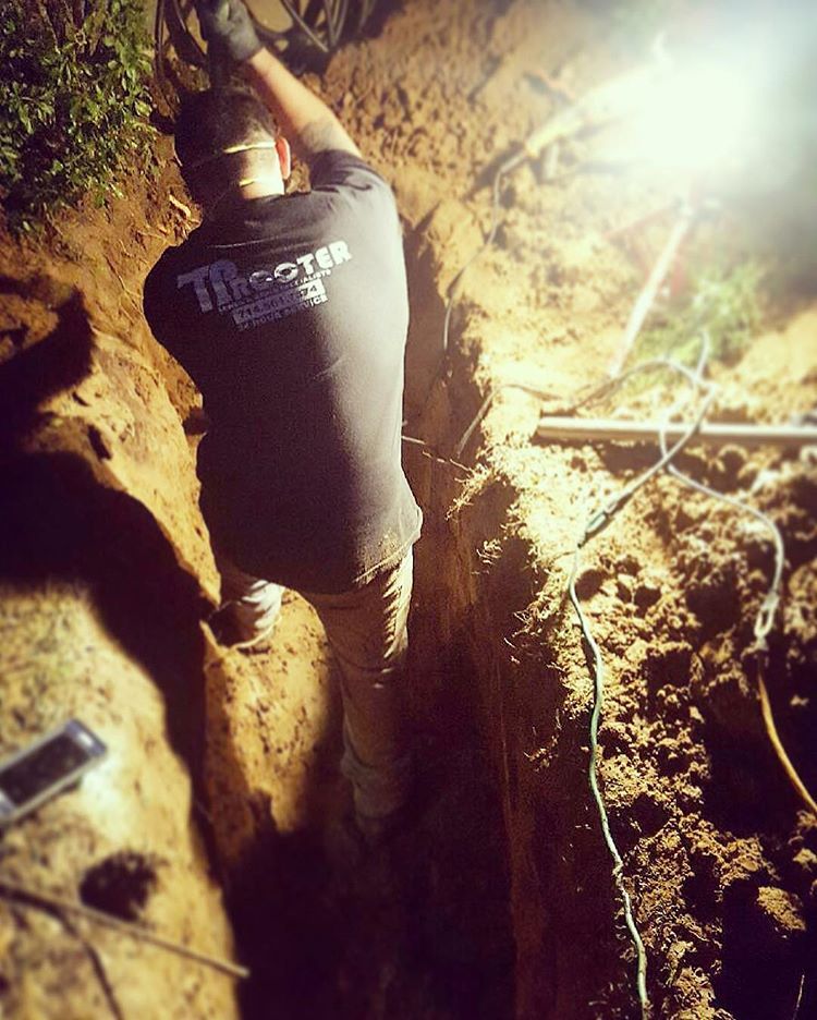 TRENCHING ON A EMERGENCY NIGHT CALL