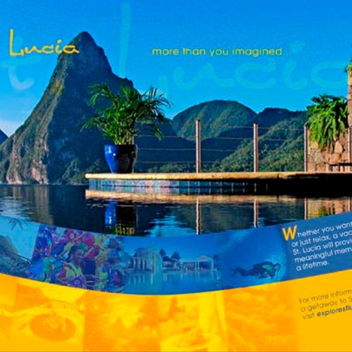 St. Lucia travel poster