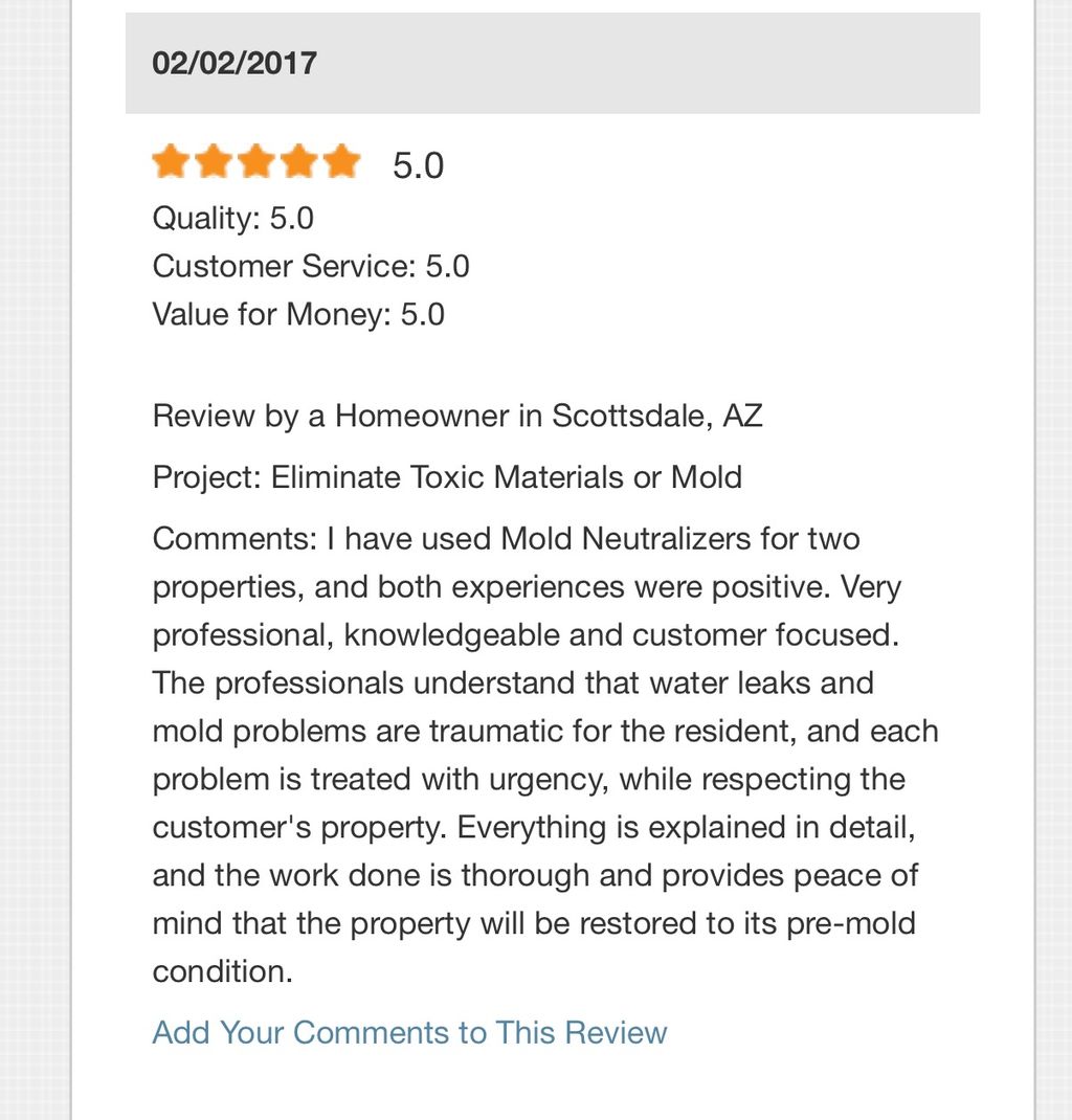 Review from one of our customers.