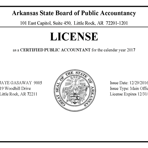 CPA License 9005