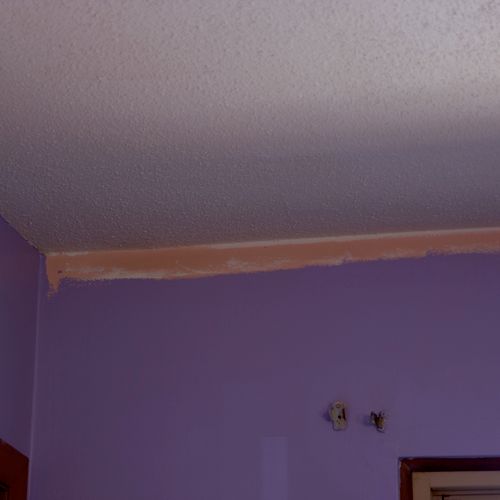This client's bedroom was a drab pink color. Dave 