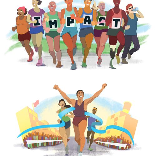 Impact Magazine Marathon Illustrations - A couple 