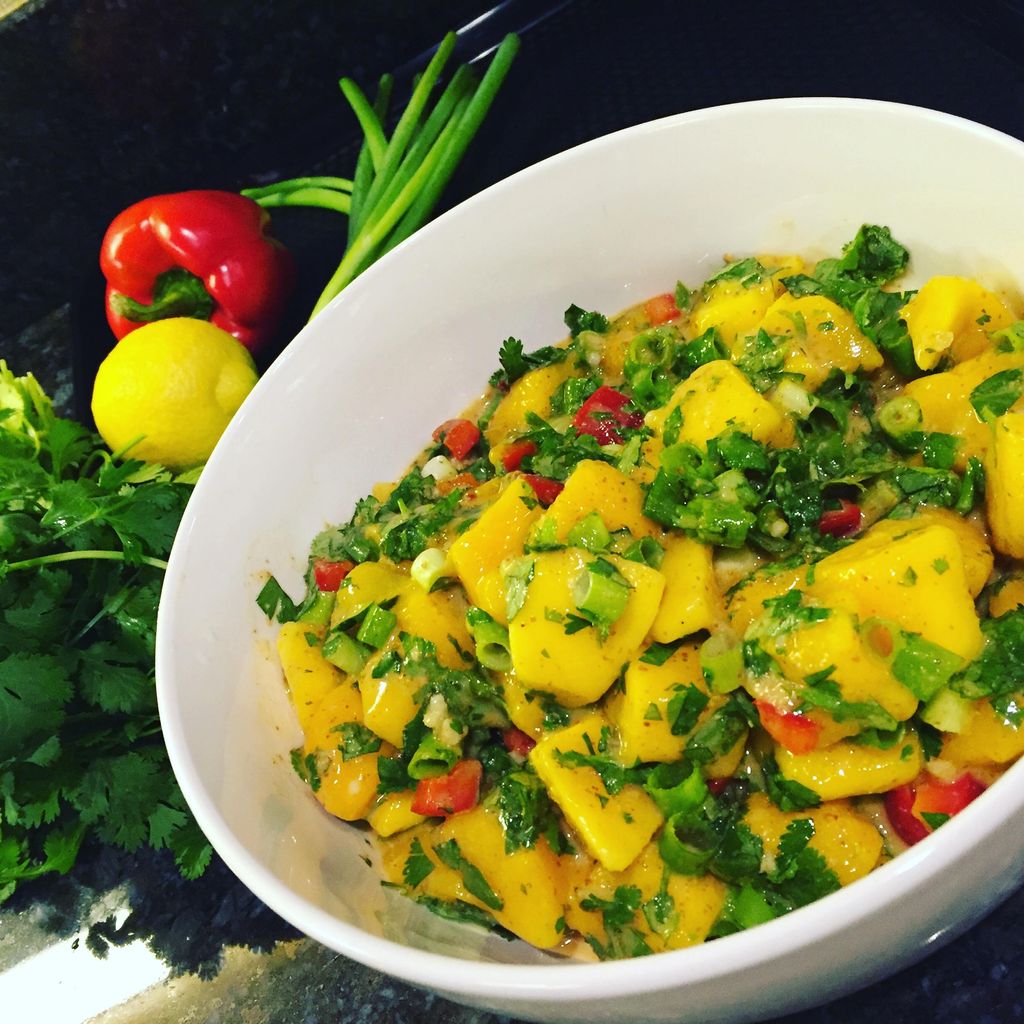 This was a mango salsa I made for a women's retrea